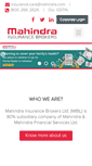 Mobile Screenshot of mahindrainsurance.com