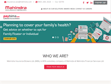 Tablet Screenshot of mahindrainsurance.com